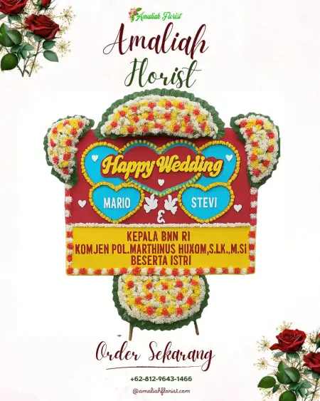 Papan Bunga Pernikahan Sungaiukai